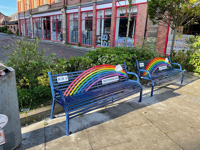 NHS Seat Located Alongside Poundstretcher, Bridge Street, Blyth