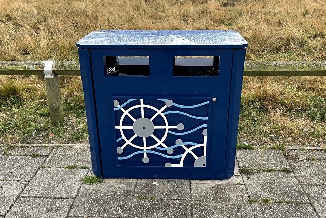 Bespoke Litter Bin in Blyth, Northumberland