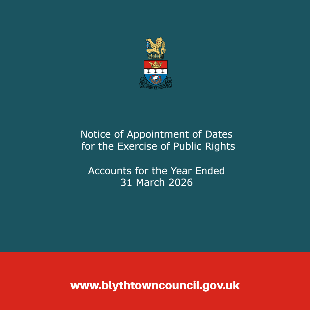 Notice of Appointment of Dates for the Exercise of Public Rights